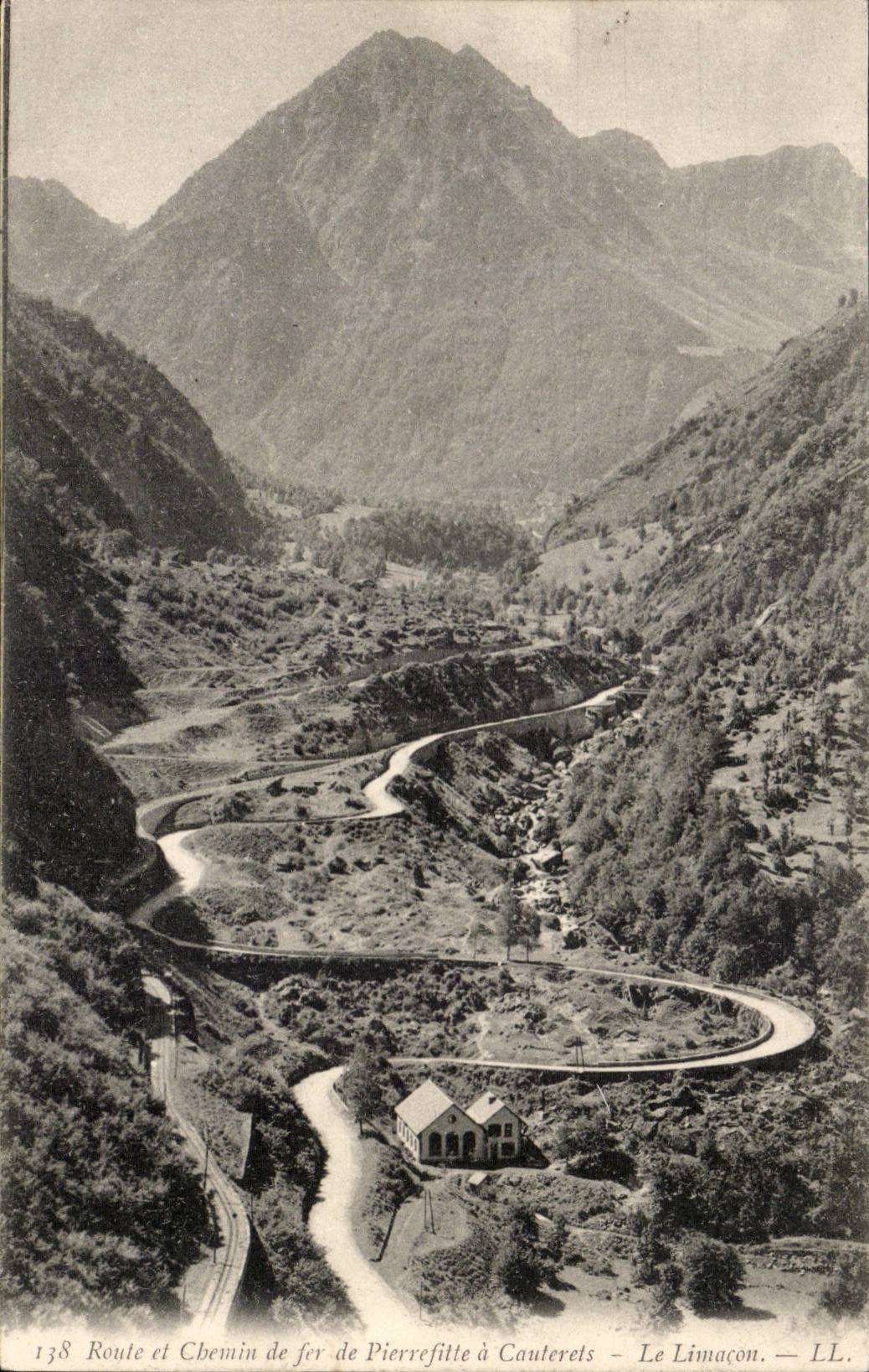 CPA Route et chemin de fer de Pierrefitte a Cauterets Le limacon
