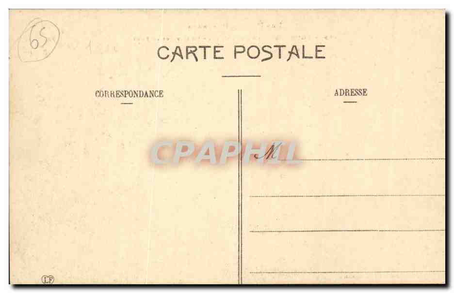 CPA Lourdes Vue des villas Le Gave et le fort — Verso