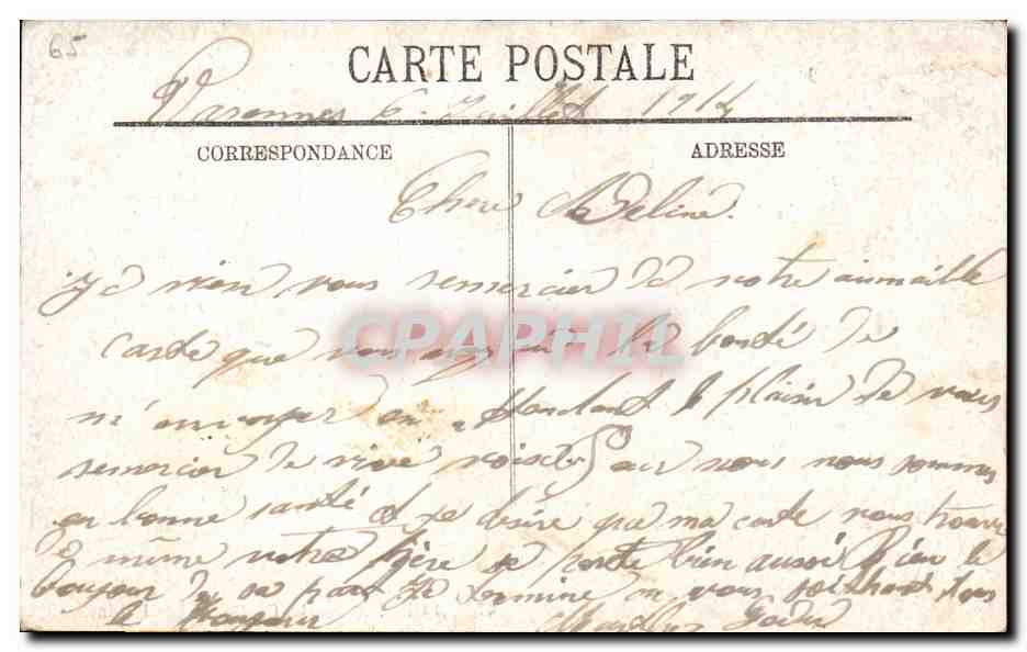 CPA Lourdes La grotte Les robinets — Verso
