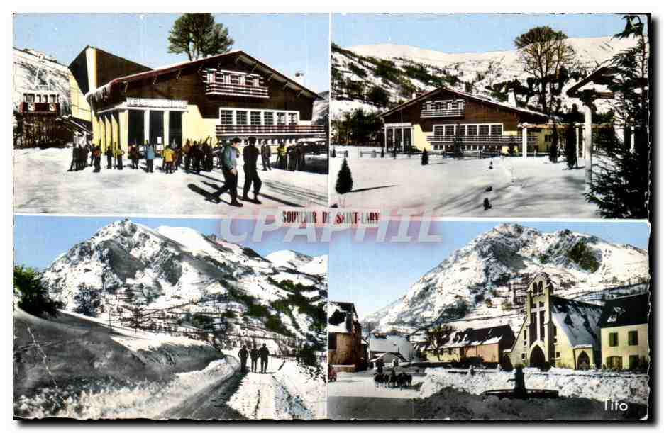 Saint-Lary — Vue de la station et du village en hiver — éditeur Lito