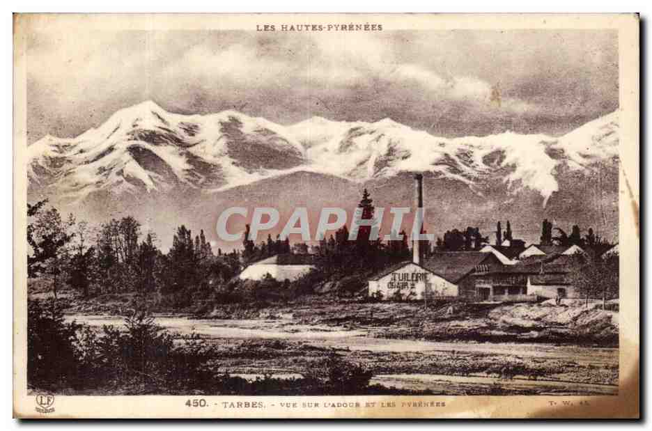 Tarbes - Vue sur l'Adour et les Pyrénées — T. W. 45, n° 450