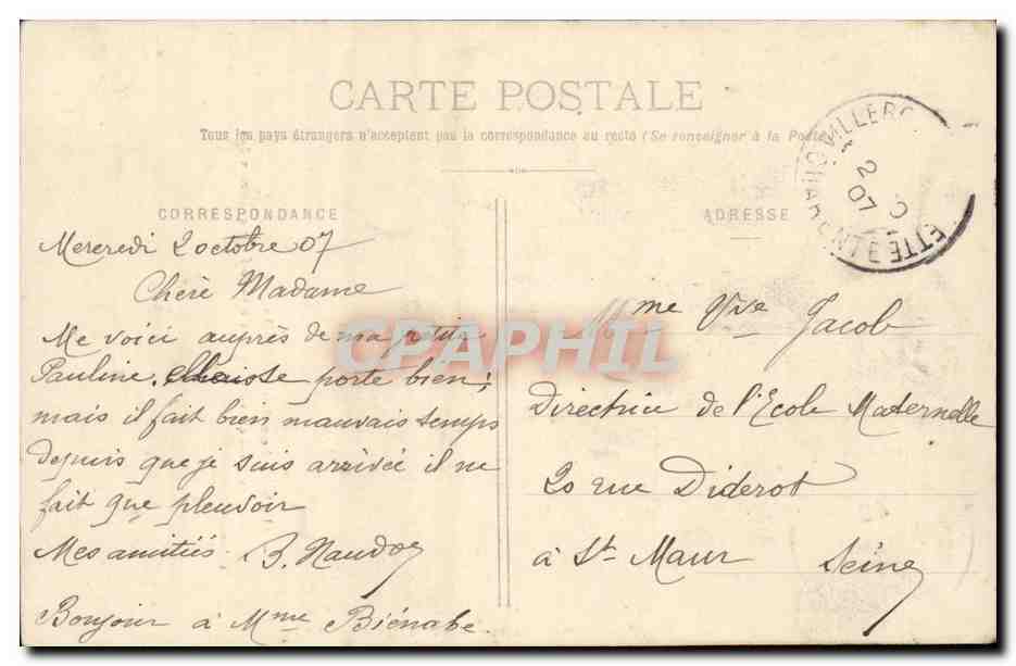 CPA Al a le lait bein clair vout vach Paysans Folklore TOP — Rückseite