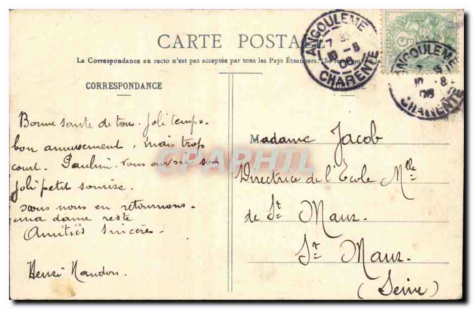 CPA Voueyon recontons zou veuri pas vous trompe Paysans Folklore TOP machandes — Rückseite