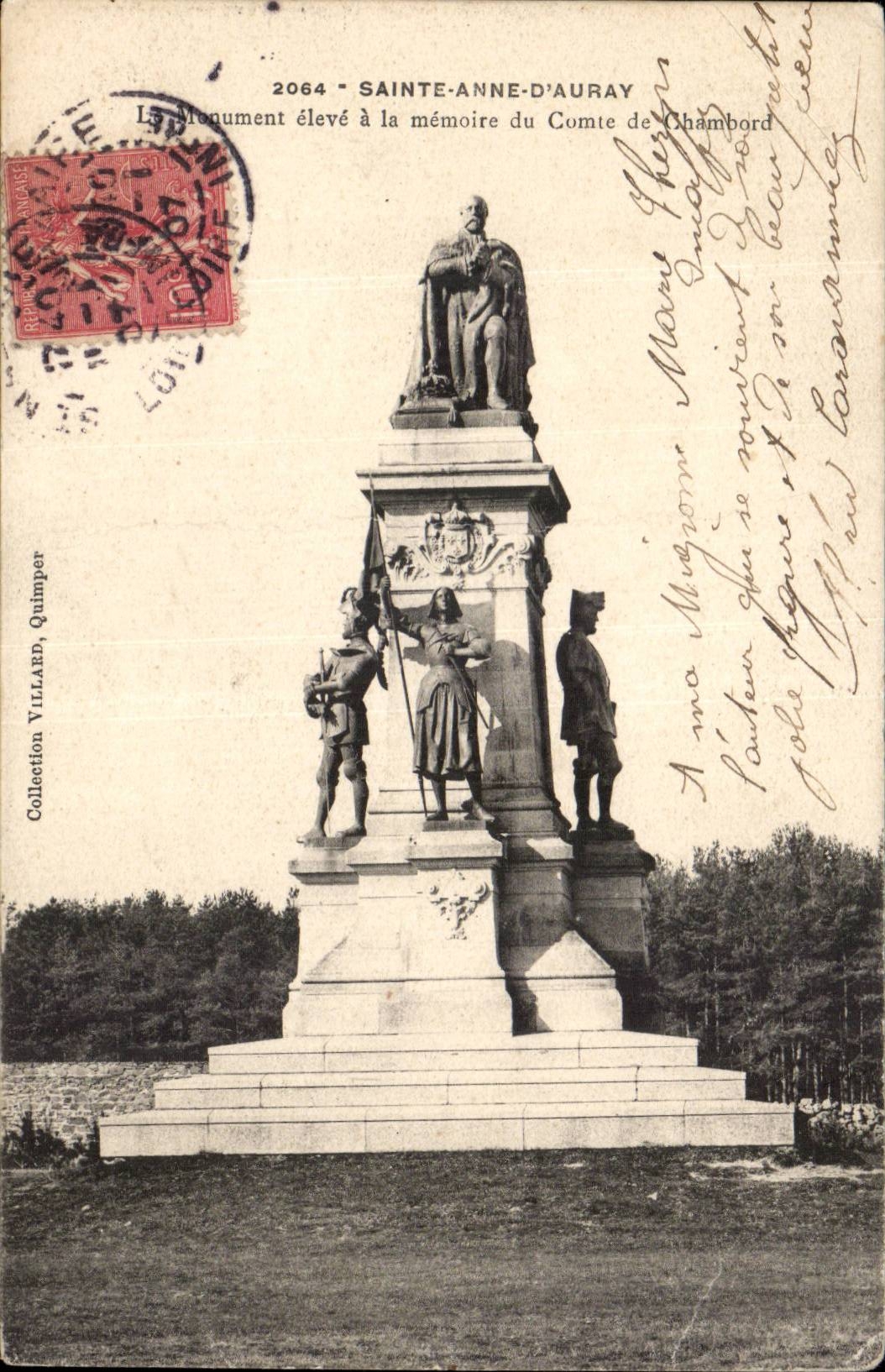 Saint Anne d'Auvray CPA Monument eleve a la memoire du comte de Chambord