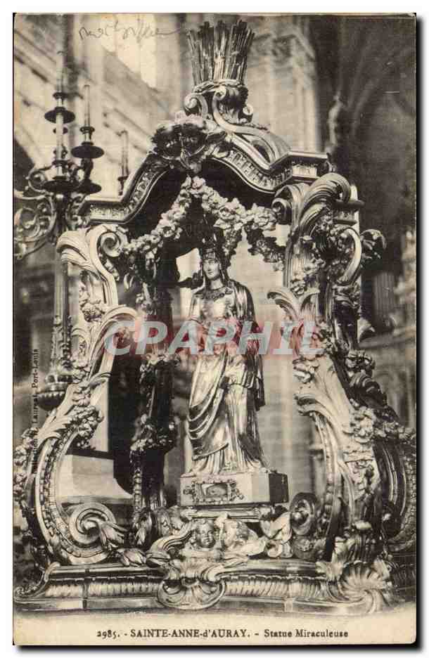 Saint Anne d'Auvray CPA Statue miraculeuse