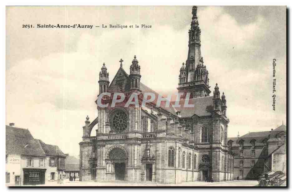 Sainte-Anne-d'Auray — La Basilique et la Place — Collection Villard, Quimper