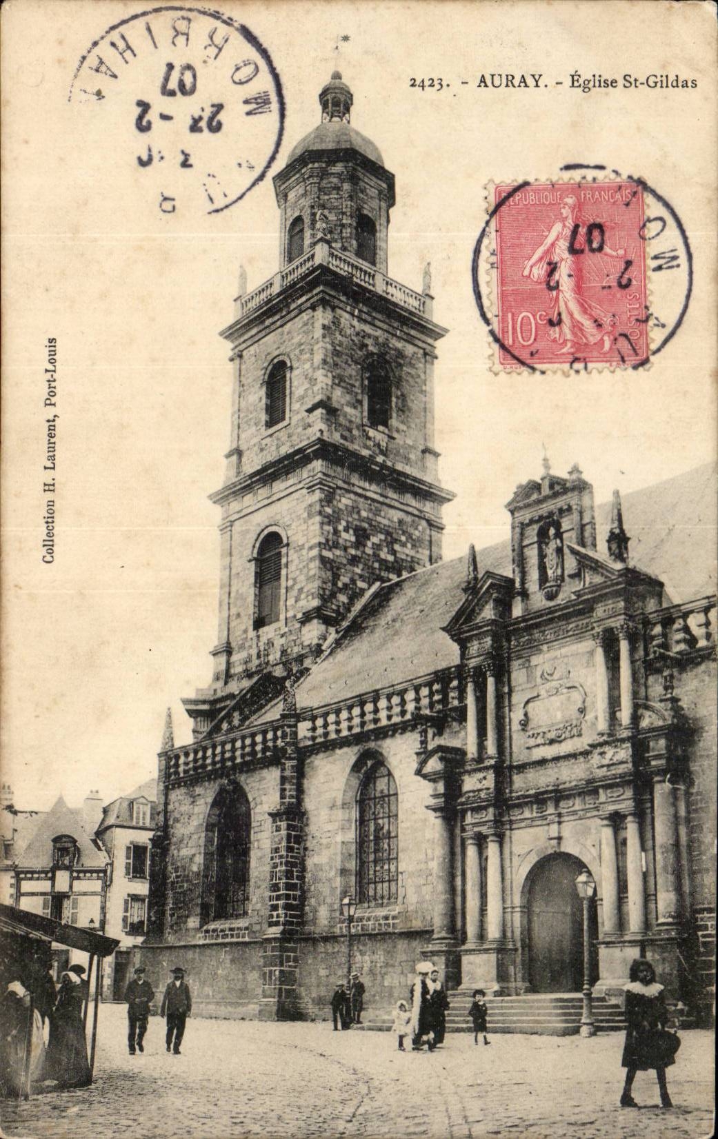 Saint Anne d'Auvray CPA Eglise St Gildas