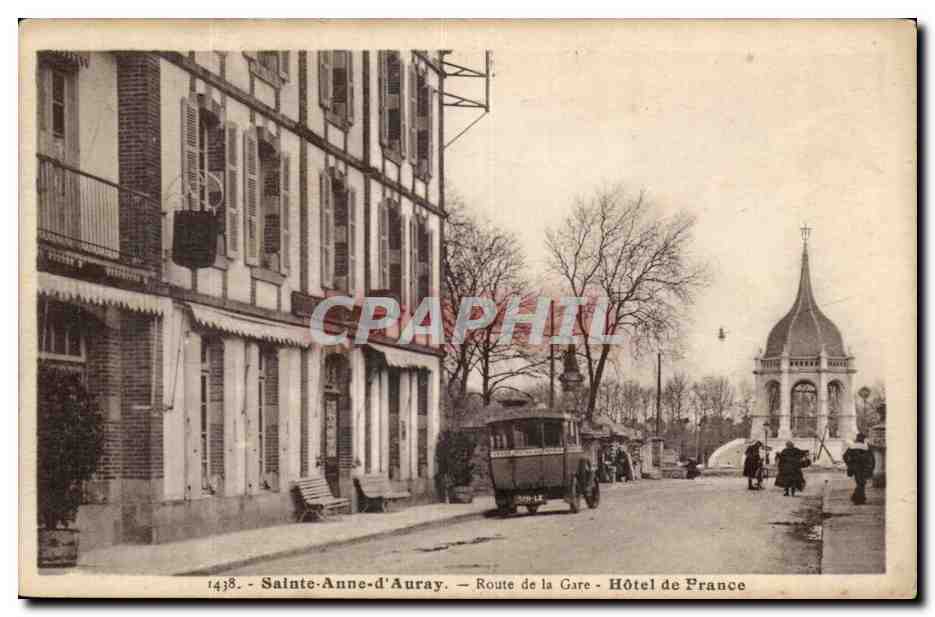 Sainte Anne d'Auray CPA Route de la gare hotel de France 