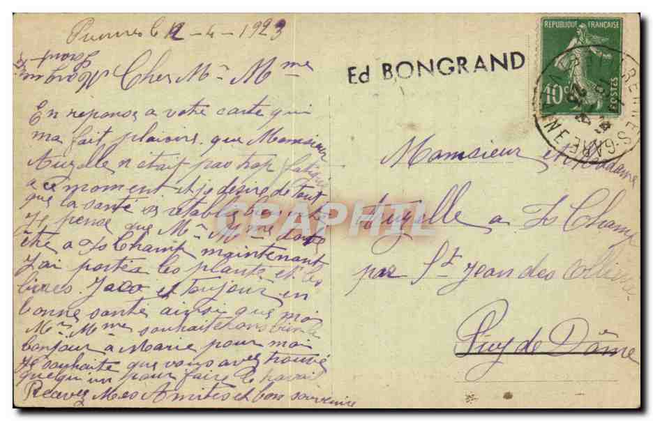 Ste-Anne-d'Auray — Une Noce Bretonne — Collection Laurent-Nel, Rennes — Rückseite