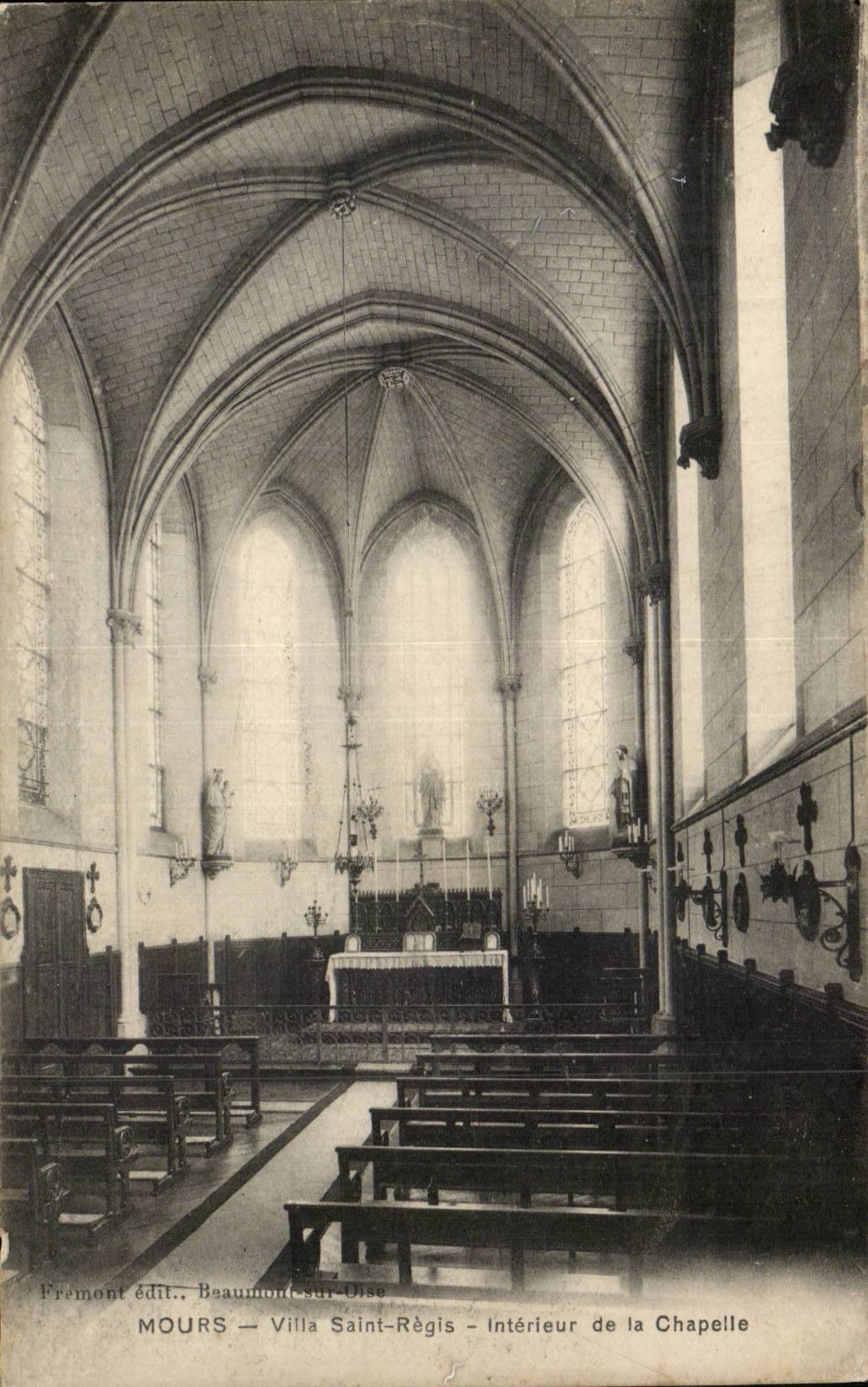 Mours CPA Villa Saint regis Interieur de la chapelle