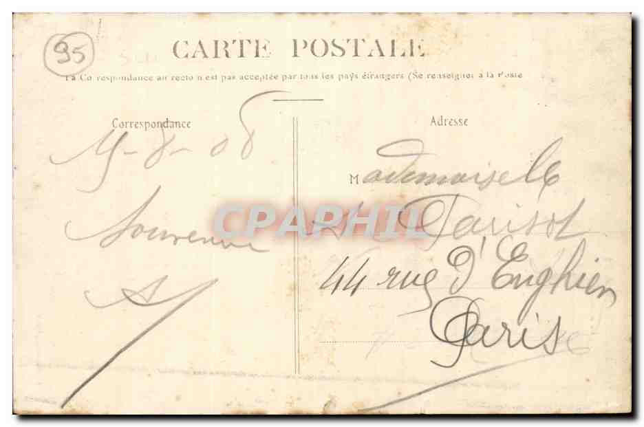 Enghien-les-Bains — Le Kursaal Club — éditeur inconnu, n° de série non visible — Verso