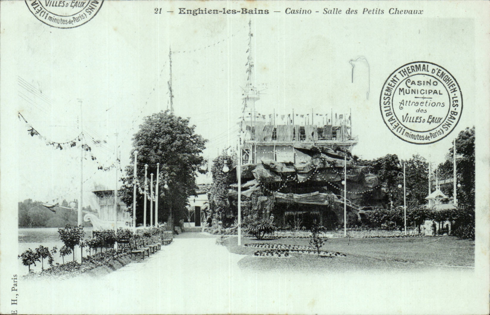 Enghien-les-Bains — Casino — Salle des Petits Chevaux — Éditeur : Villes d'Eaux