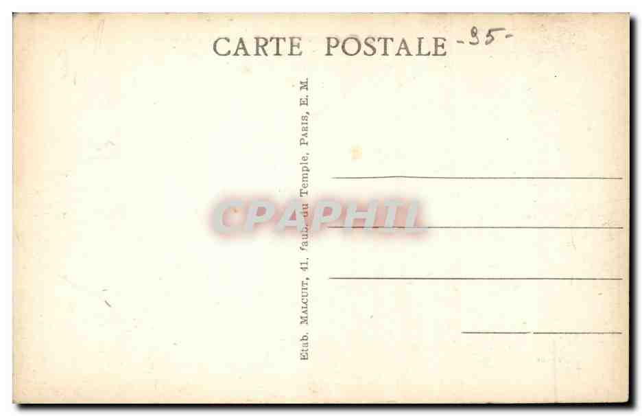 Montmorency CPA Le bureau de poste et l'avenue Emile  — Back