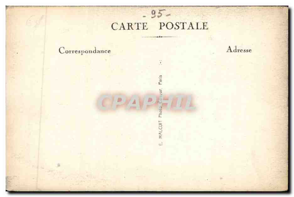 Montmorency — Frau, die ein Esel reitet — E. M. — Rückseite