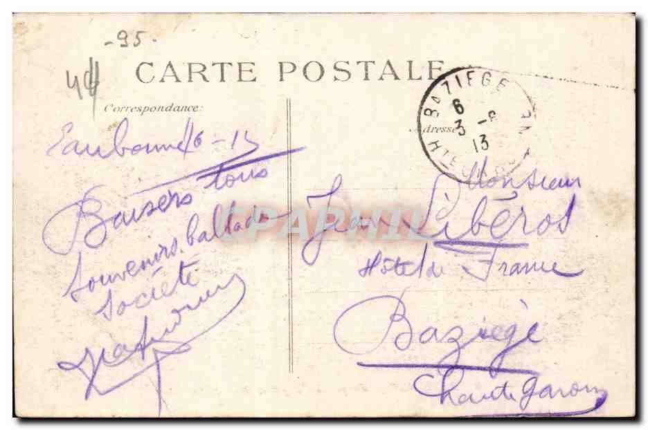 Eaubonne CPA Kiosque du Val joli et route de Saint Leu — Back