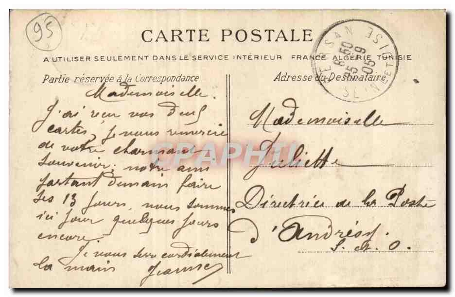 Persan CPA La grande teinturerie Lefebvre — Rückseite