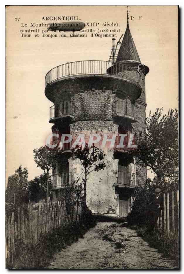 Argenteuil CPA Le moulin (mill) Tour et donjon