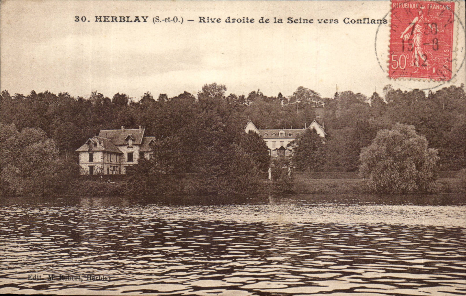 Herblay CPA Rive droite de la Seine vers Conflans