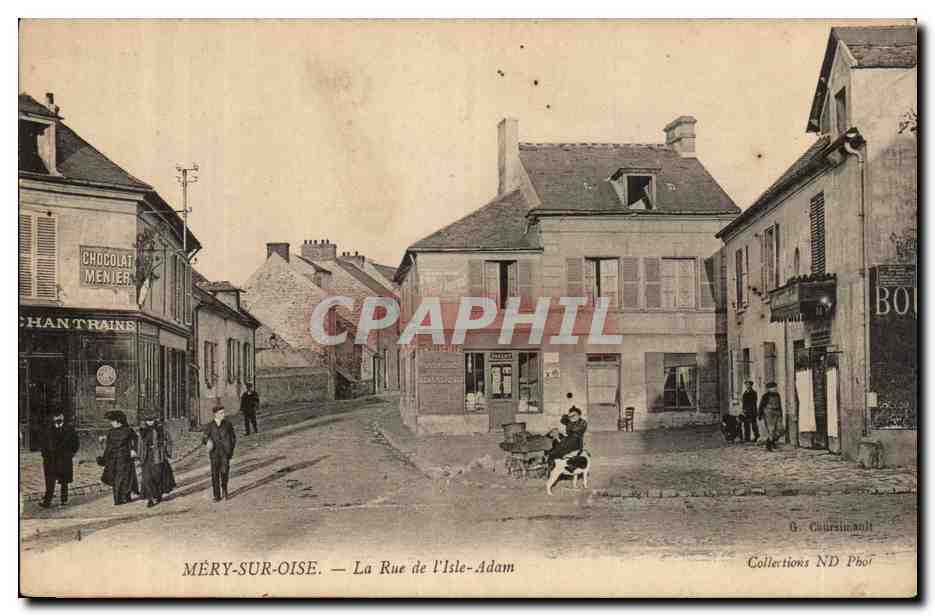 Mery sur Oise CPA La rue de l'isle Adam