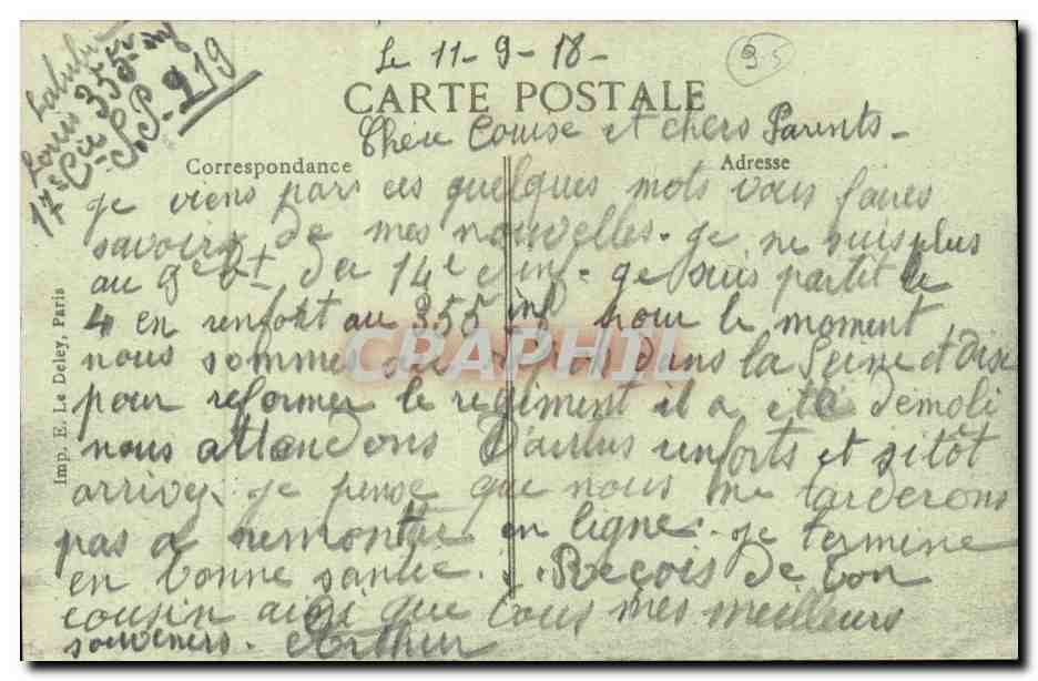 Survilliers CPA Pavillon de la cartocuherie — Back