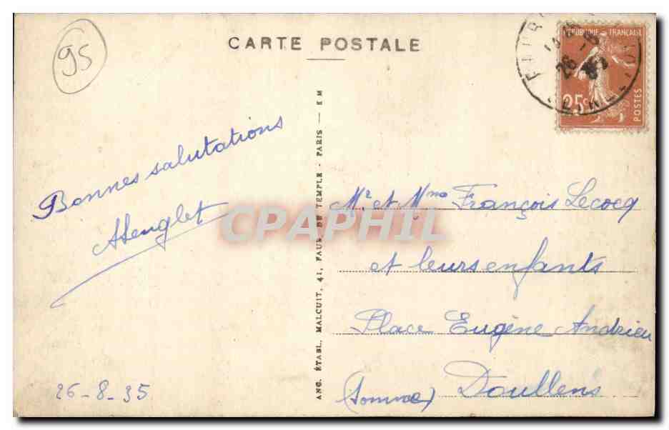 EAubonne CPA La nouvelle eglise — Back