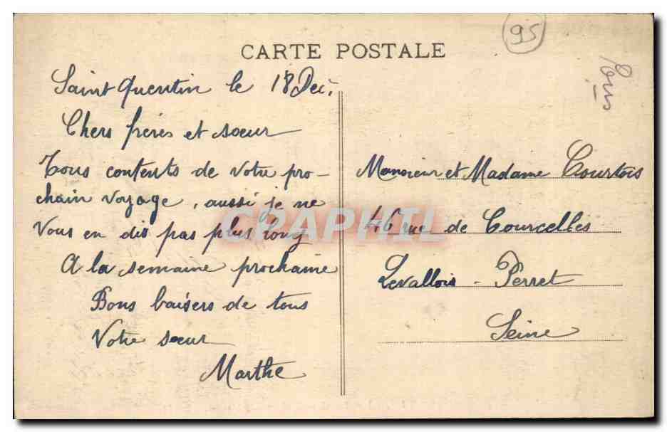 St quentin CPA Le jardin d'horticulture — Rückseite