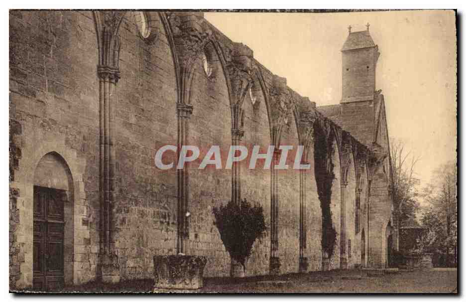 CPA Abbaye de Royaumont Asnieres sur Oise Ruine de l'abbatiale Mur meridional