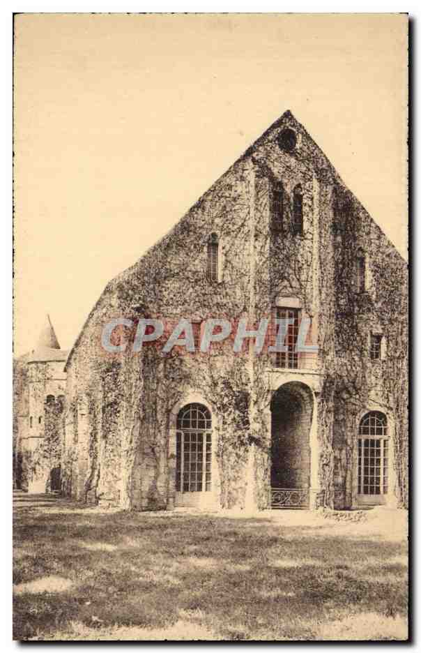CPA Abbaye de Royaumont Asnieres sur Oise Pignon (cote Est)