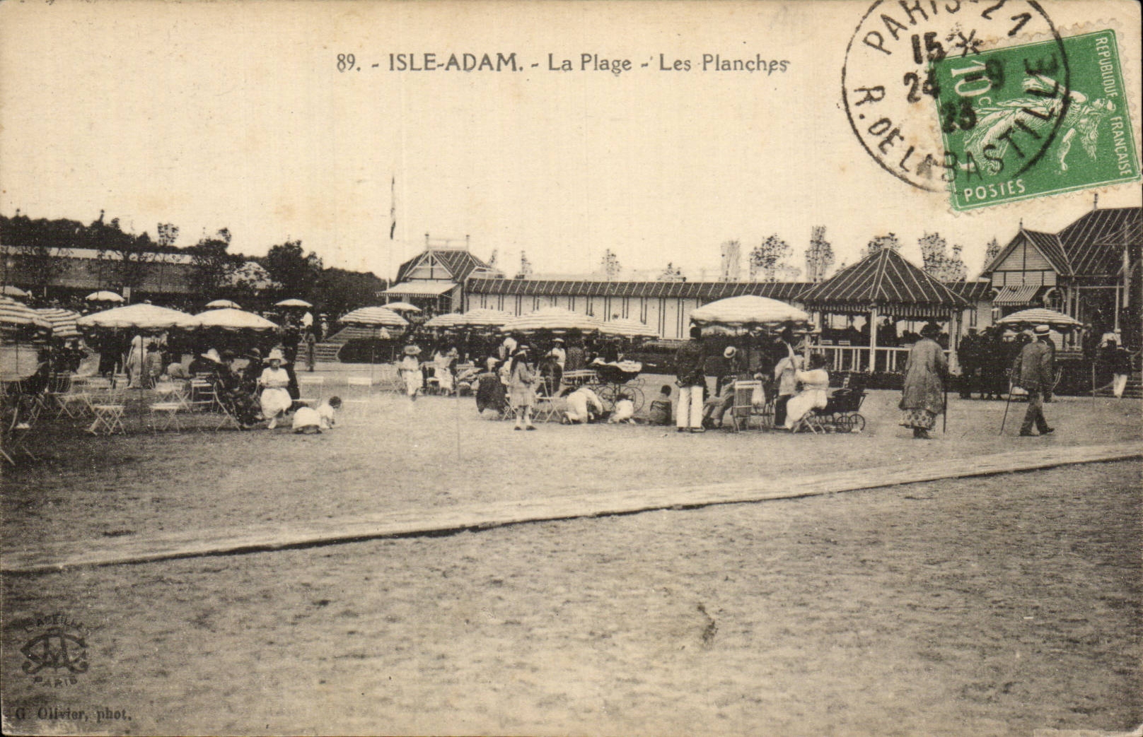 Isle-Adam - La Plage - Les Planches — G. Olivier, phot. — Imp. « Réville » Paris
