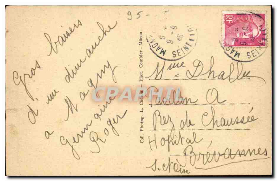 Magny en Vexin CPA La rue de Paris et Villeroy — Rückseite