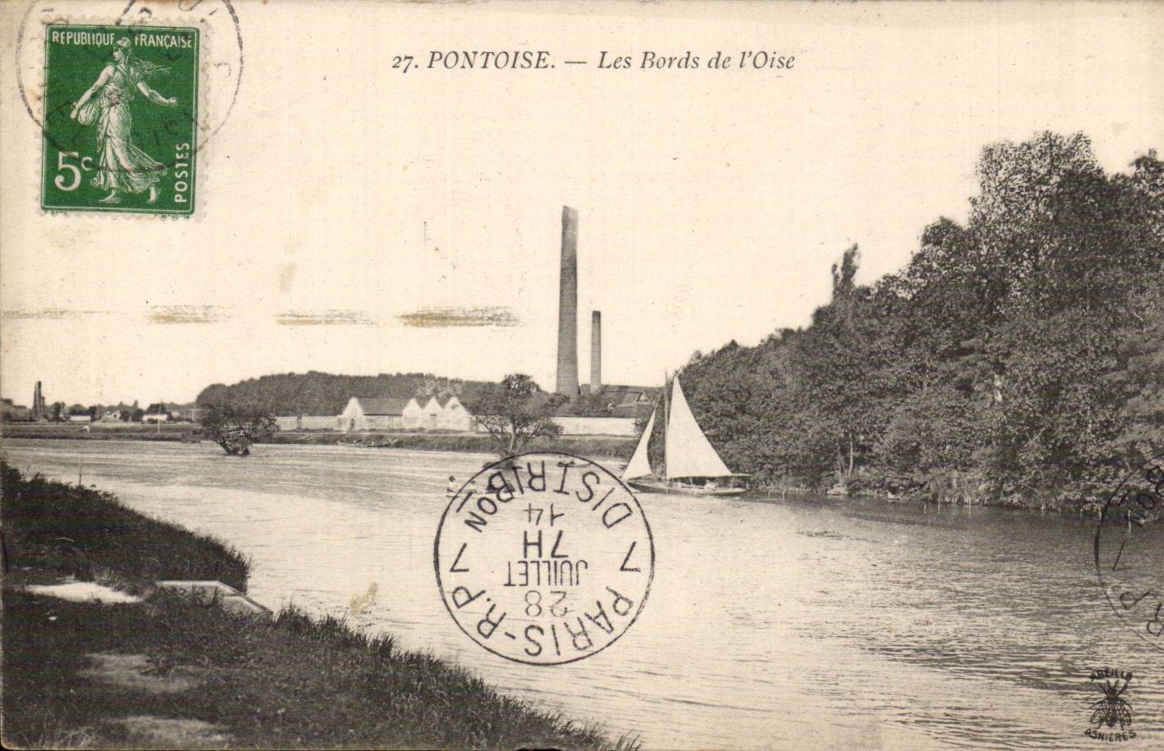 Pontoise CPA Les bords de l'oise