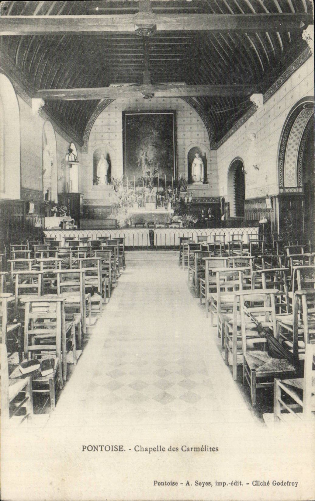 Pontoise CPA Chapelle des CArmelites