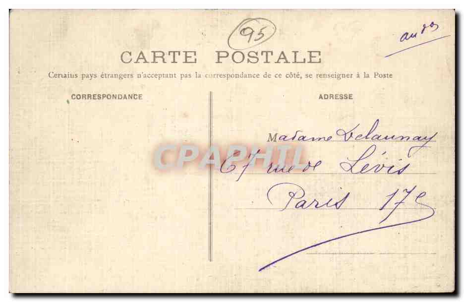Saint Ouen l'aumone CPA Le quai (carte toilee) — Rückseite