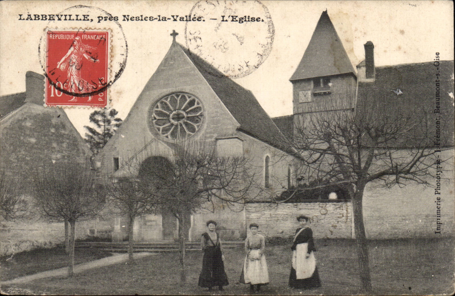 Labbeville pres Nesles la Vallee CPA L'eglise