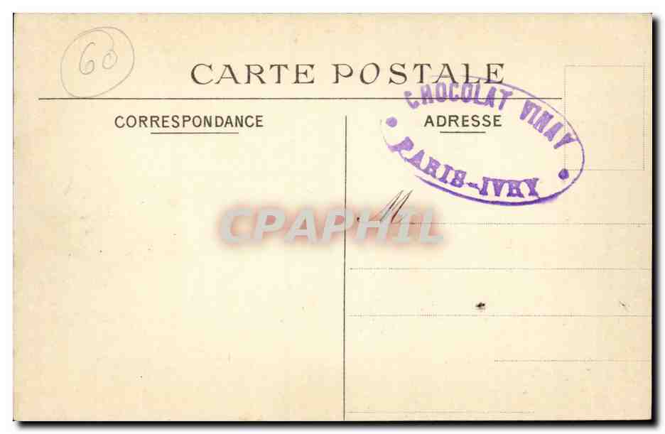 Pontoise CPA Eglise St Maclou prise de la rue du chateau — Rückseite