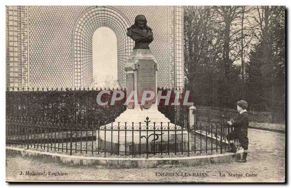 Enghien les Bains CPA la statue Cotte