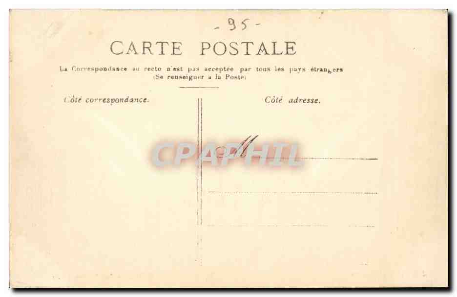 Enghien les Bains CPA la statue Cotte — Rückseite