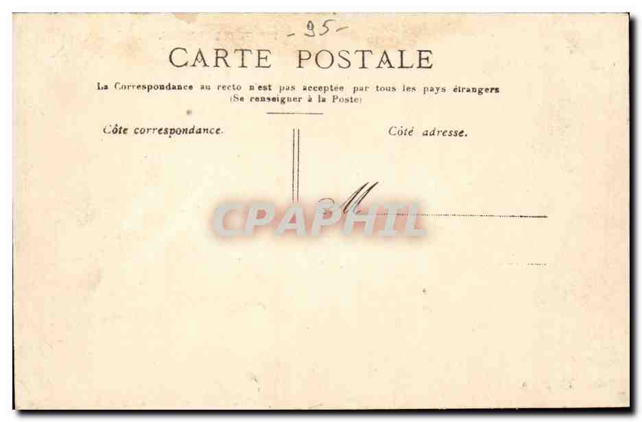 Enghien les Bains CPA les 4 pavillons — Rückseite