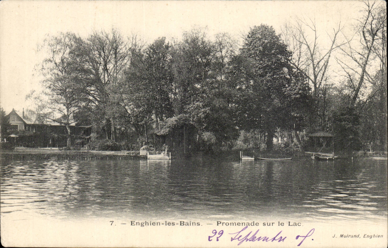 Enghien les Bains CPA Promenade sur le lac