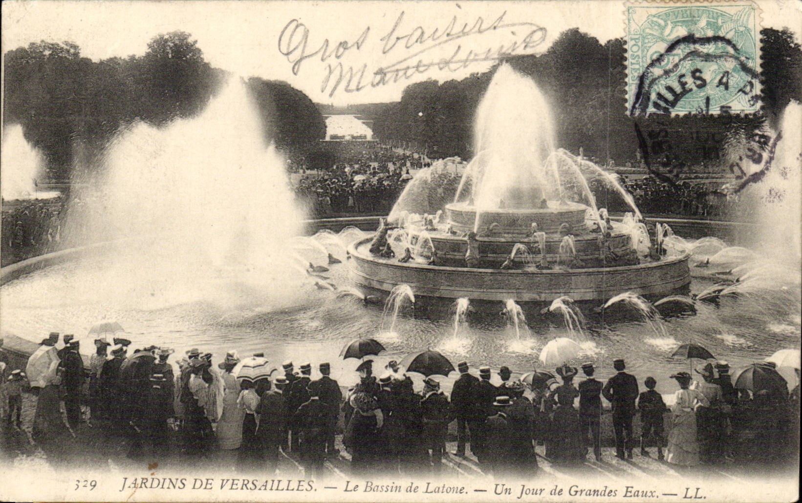 Jardins de Versailles CPA Le bassin de Latone Un jour de grandes eaux 