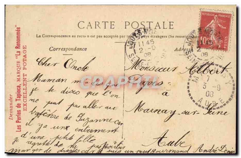 Versailles CPA Cour d'honneur — Verso