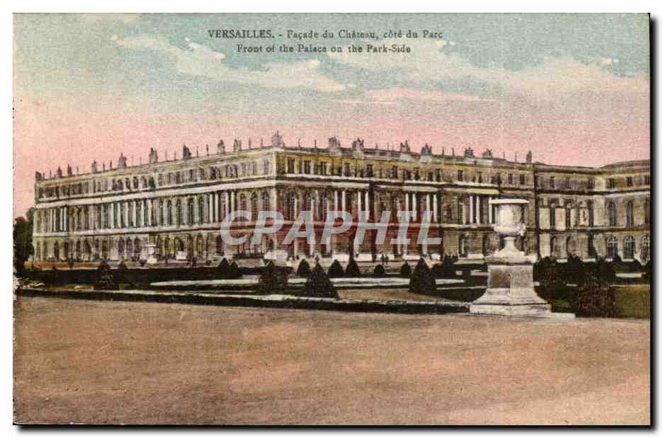 Versailles CPA FAcade du chateau cote du parc 