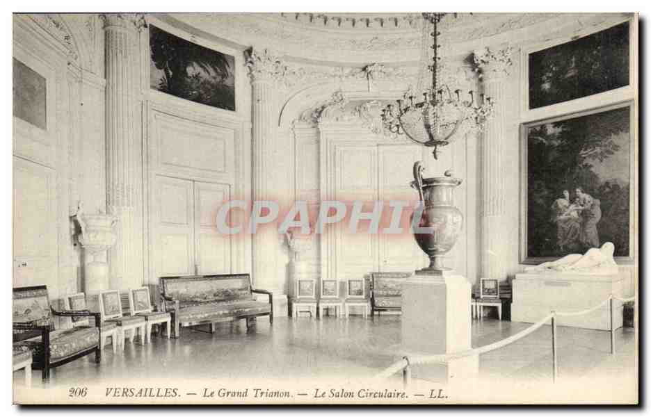 Versailles CPA Grand TRianon Le salon circulaire