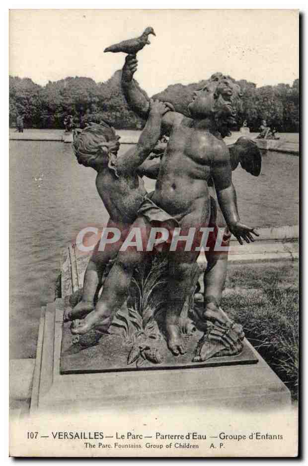 Versailles CPA Le parc Parterre d'eau Groupe d'enfants