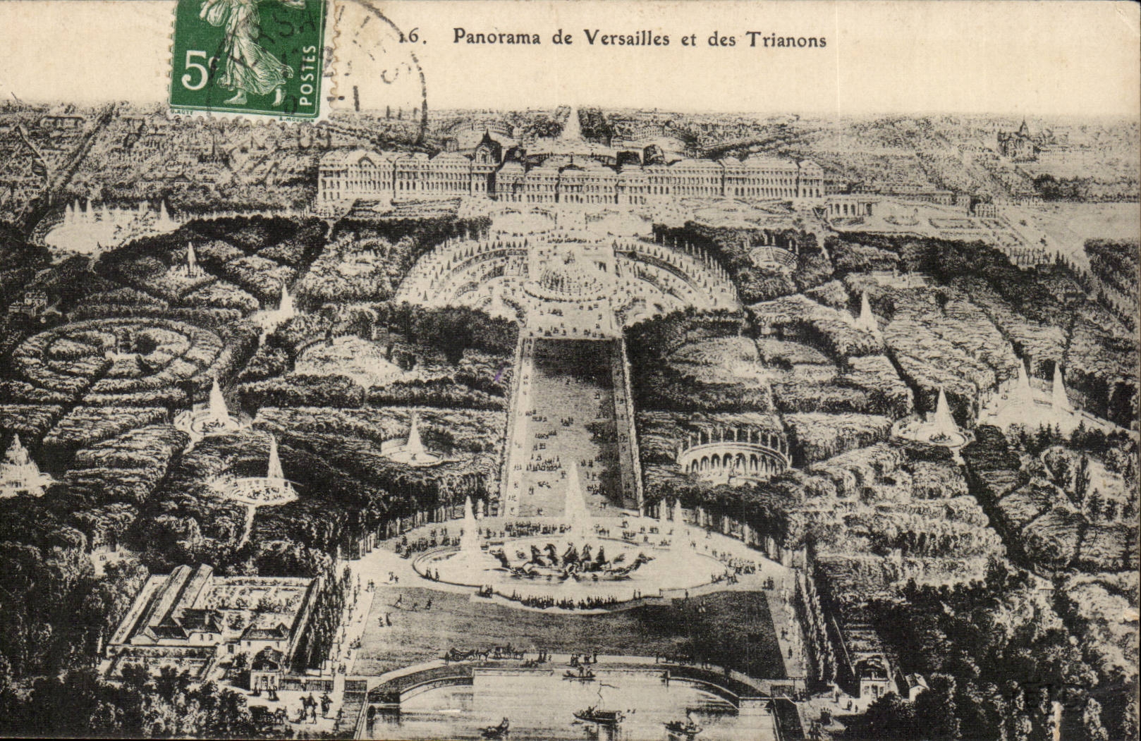 Versailles CPA Panorama et des TRianons