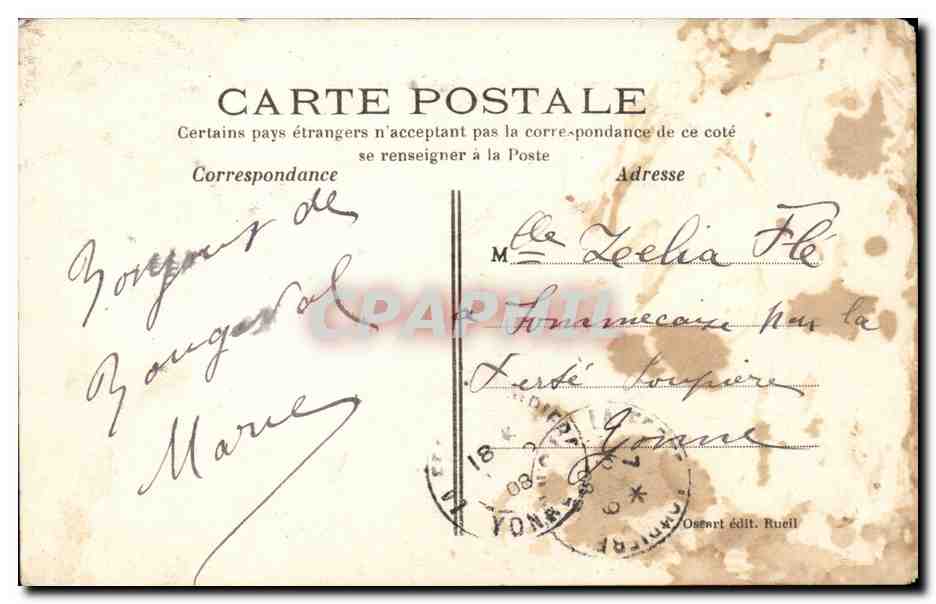 Bougival CPA Renflouage d'un bateau en Seine — Back