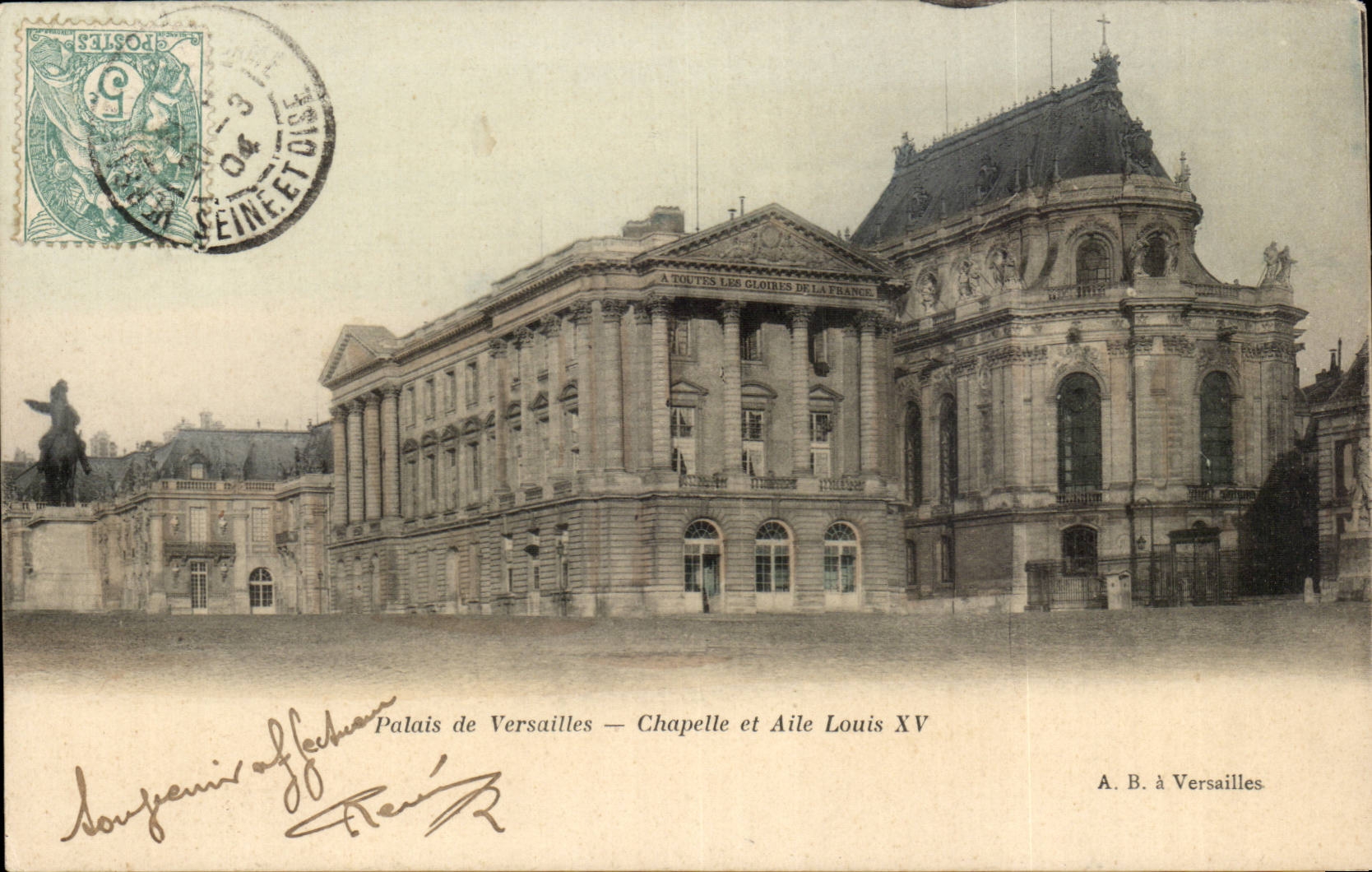 Palais de Versailles CPA Chapelle et aile Louis XV