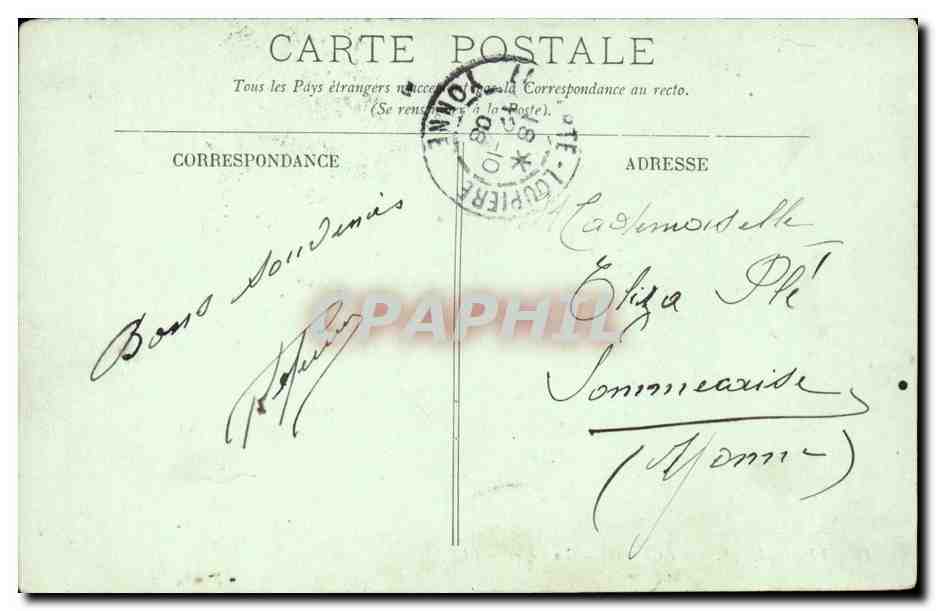 Versailles CPA Le chateau La cour — Verso