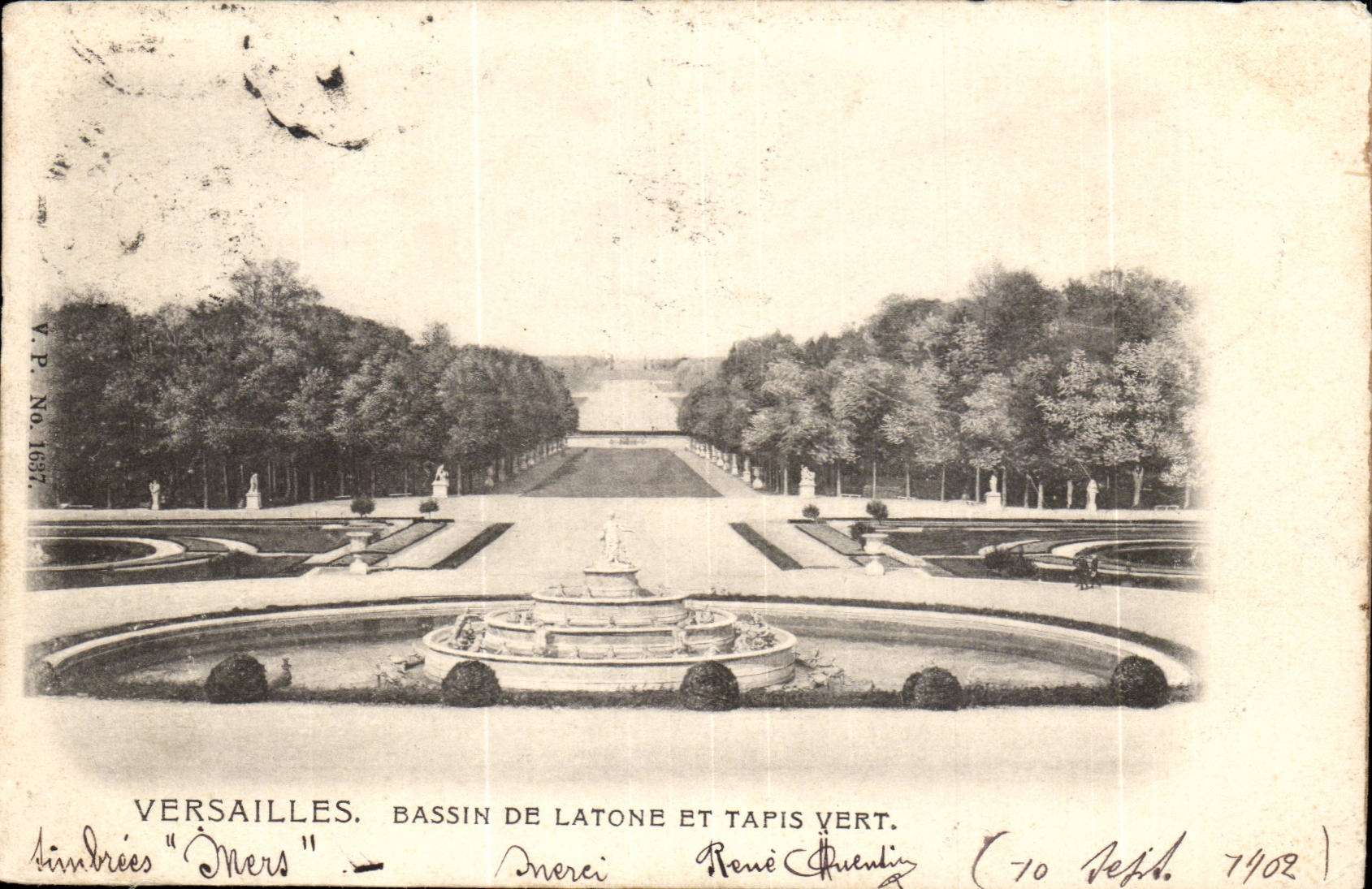 Versailles CPA Bassin de Latone et tapis vert