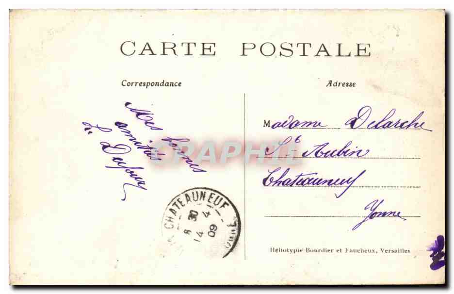 Versailles CPA Musee des voitures Carrosse servant aux receptions des souverains etangers — Verso